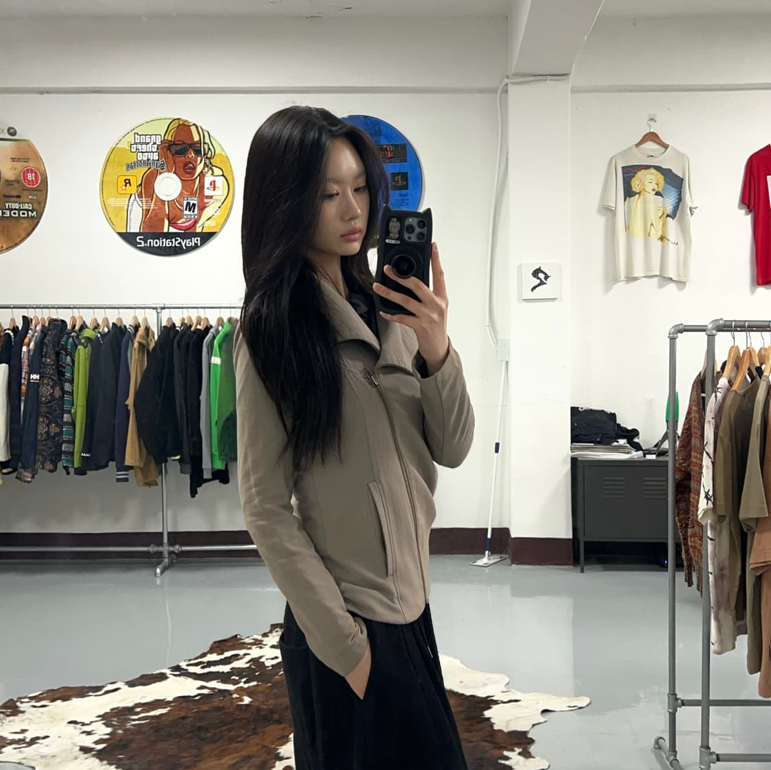 헬무트랭 비대칭 사선 집업 상품이미지3