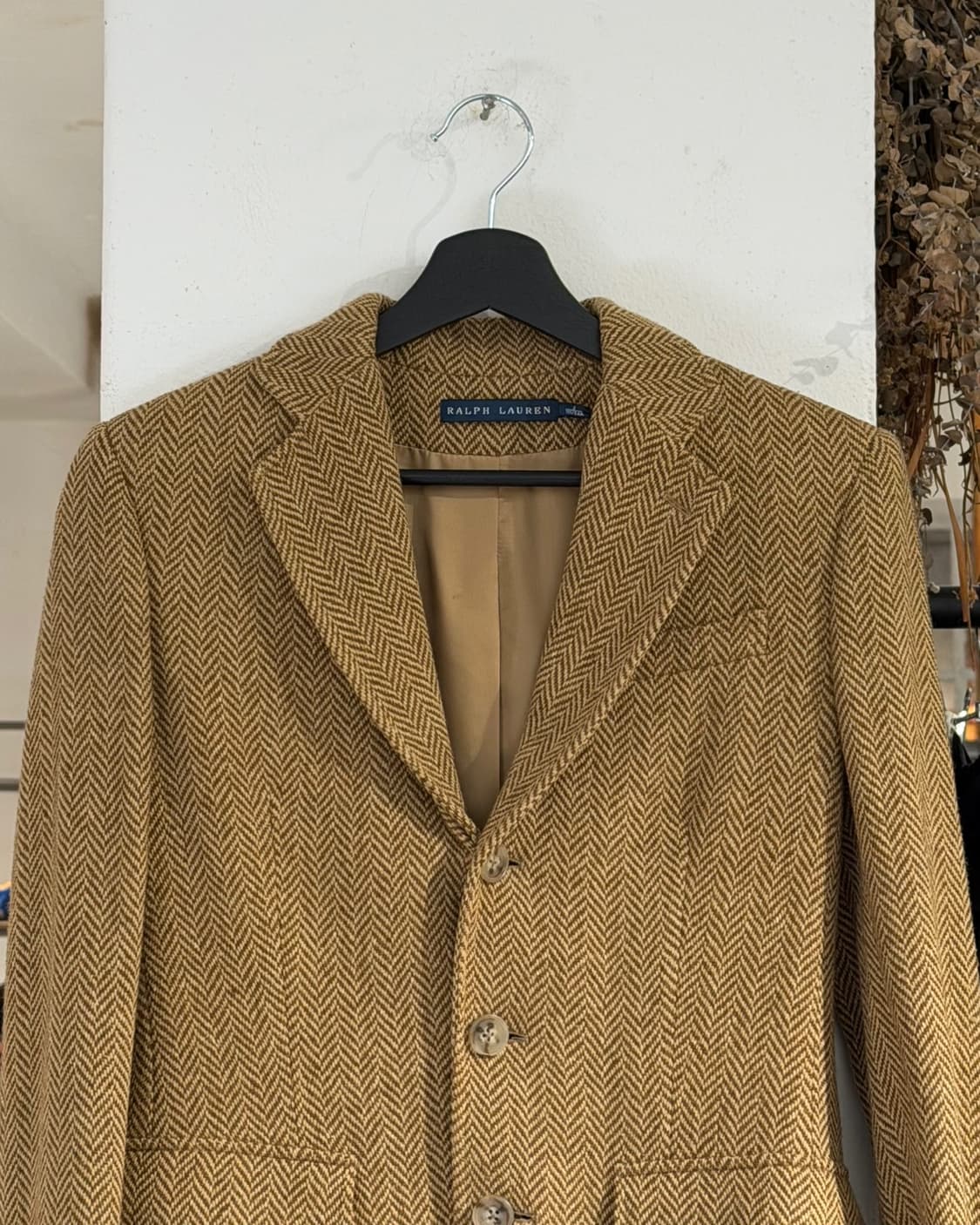 랄프로렌 브라운 헤링본 울 블랜드 싱글 자켓 상품이미지4