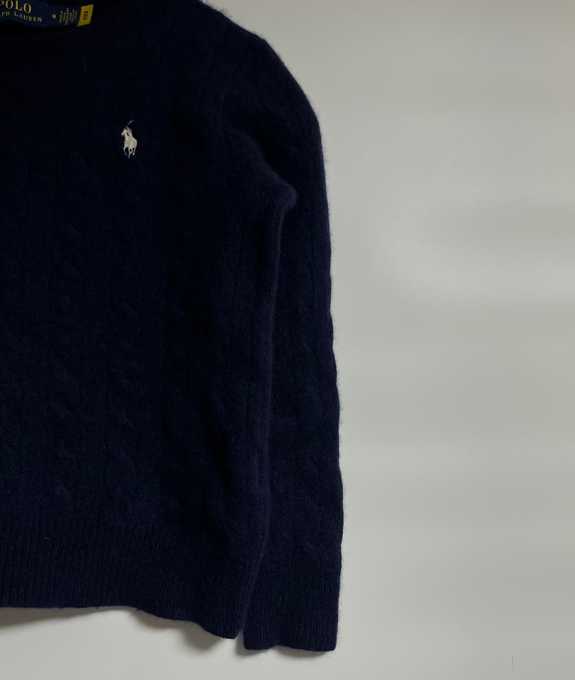 폴로랄프로렌 울 캐시미어 크롭 니트 스웨터 M 상품이미지2