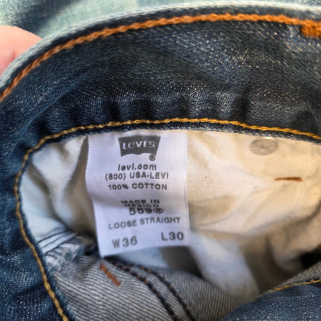 [W36L30]00s 리바이스 LEVIS 569 루즈스트레이트핏 데님팬츠 상품이미지4