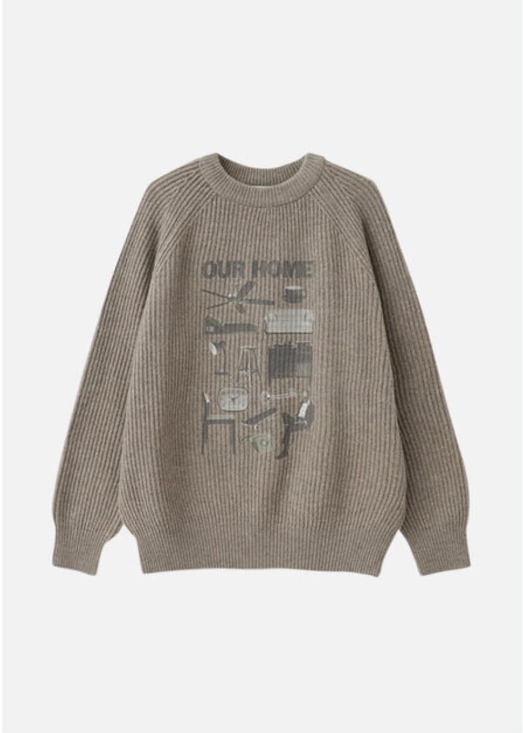 니틀리 OUR HOME 프린팅 니트 상품이미지1
