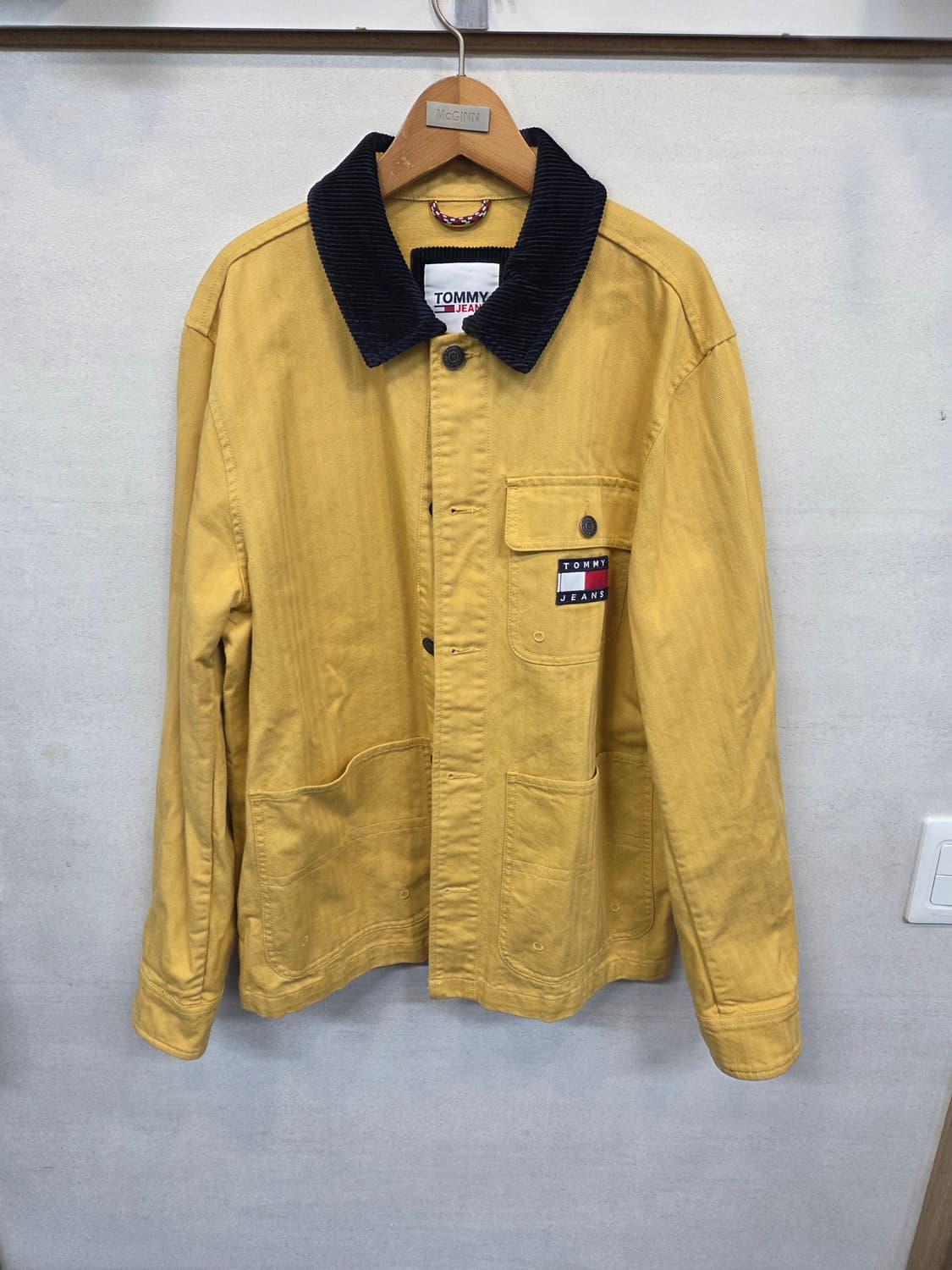 타미진스 코듀로이 카라 뱃지 코튼 자켓 s 레귤러핏  상품이미지1