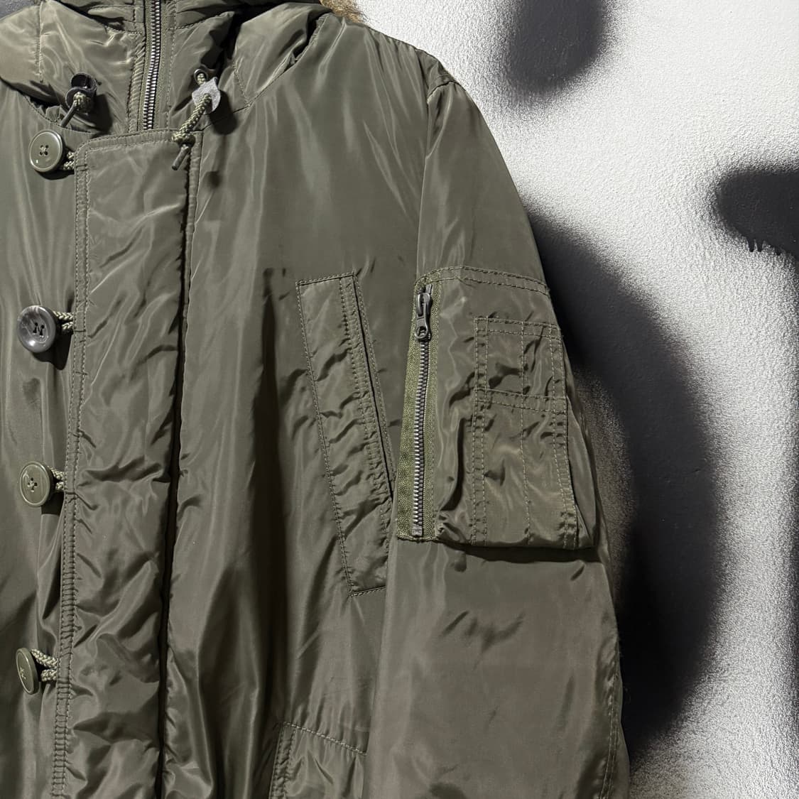 VTG 빈티지 밀리터리 퍼 후드 탈부착 다운 파카 상품이미지4