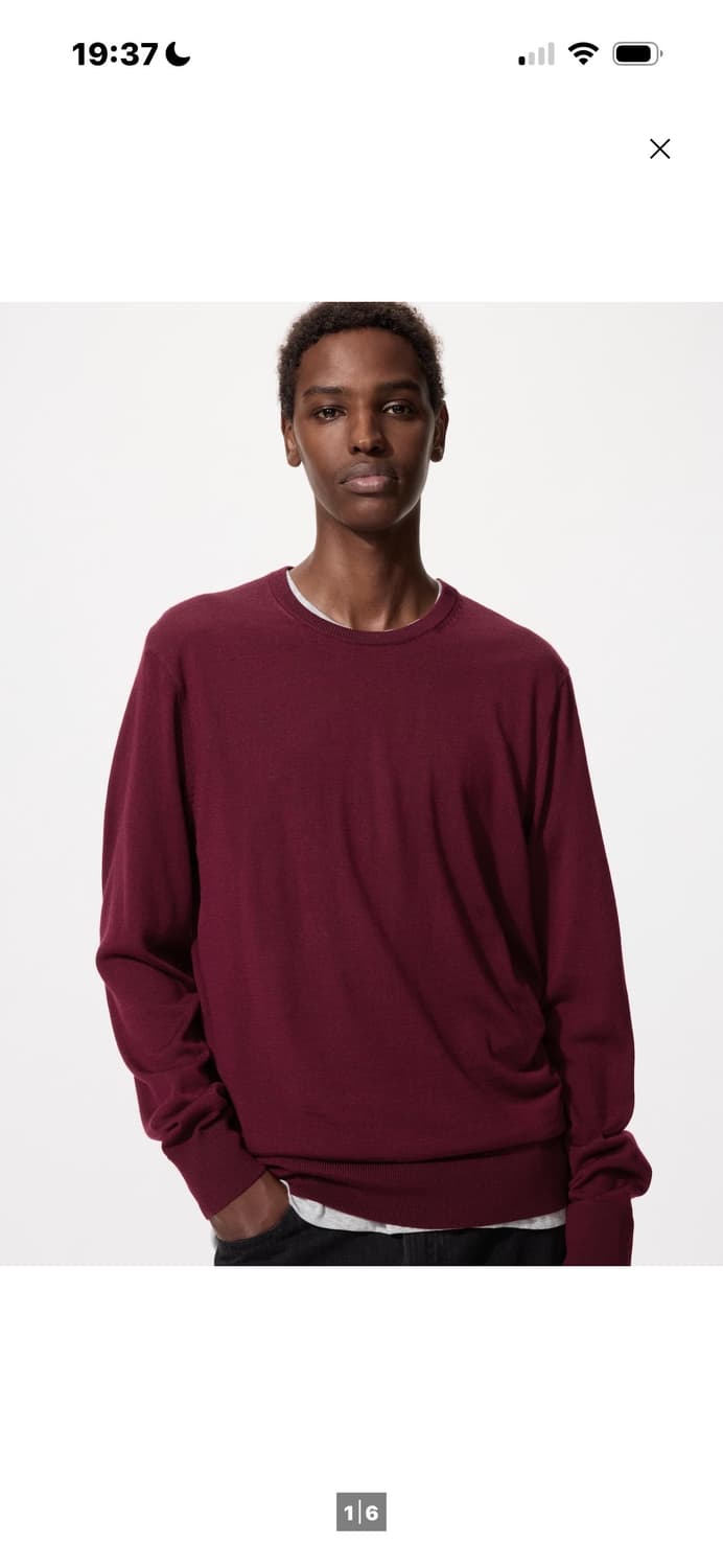 유니클로 메리노 울 스웨터(L) 상품이미지1