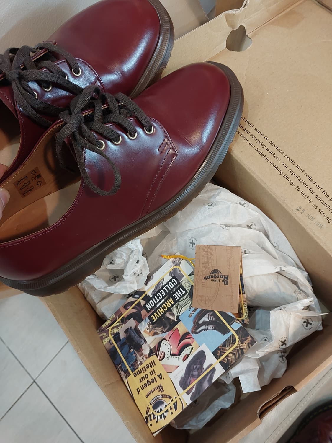 닥터마틴 4홀 스미스 옥스블러드 컬러 빈티지 스무스 더비슈즈 구두 상품이미지3