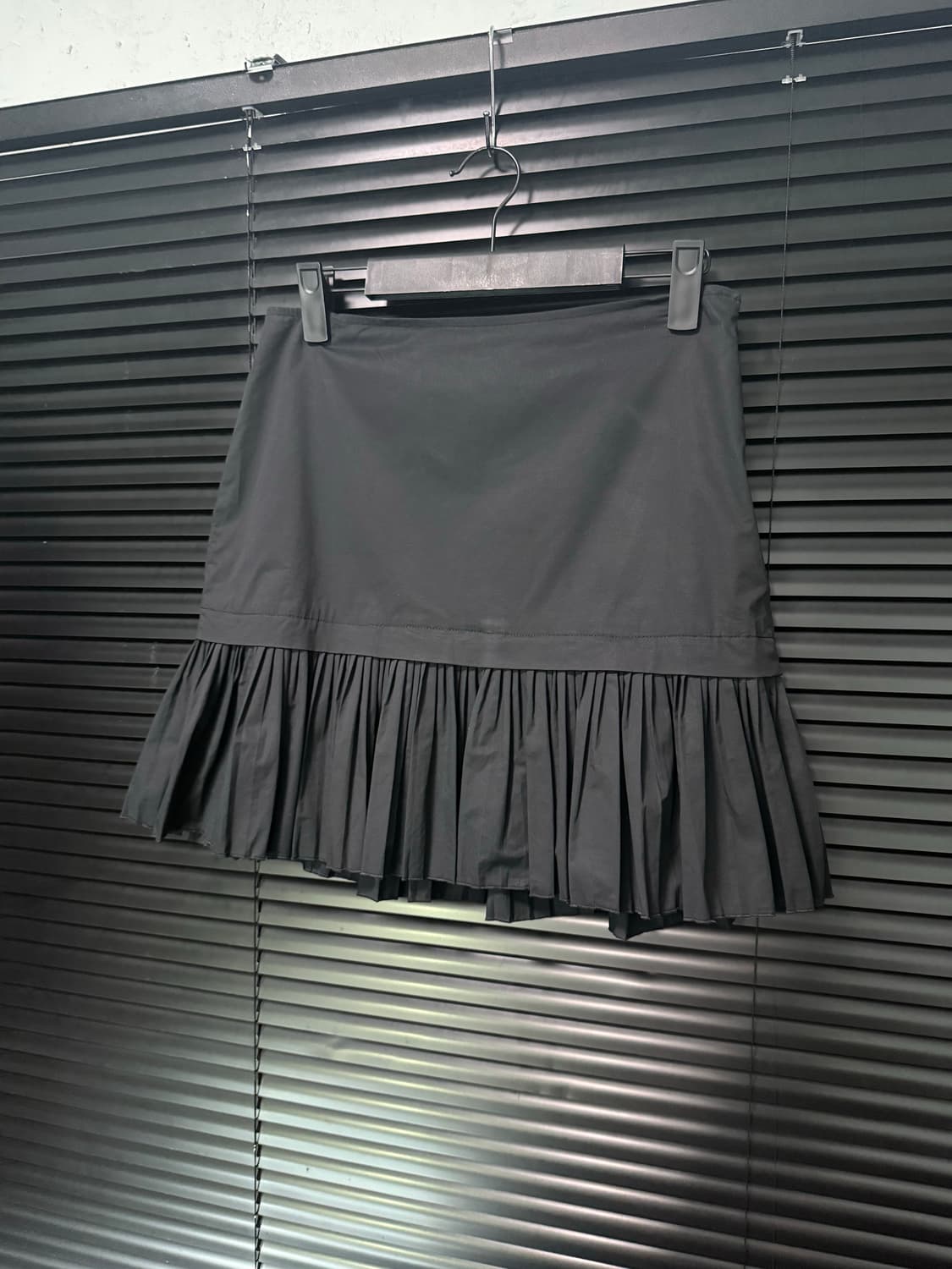 DKNY 도나카란 블랙 플리츠 주름 셔링 캉캉 A라인 러플 테니스 25 상품이미지2