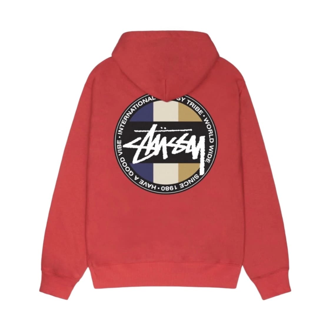 스투시 클래식 닷 후드 레드 페퍼 상품이미지2