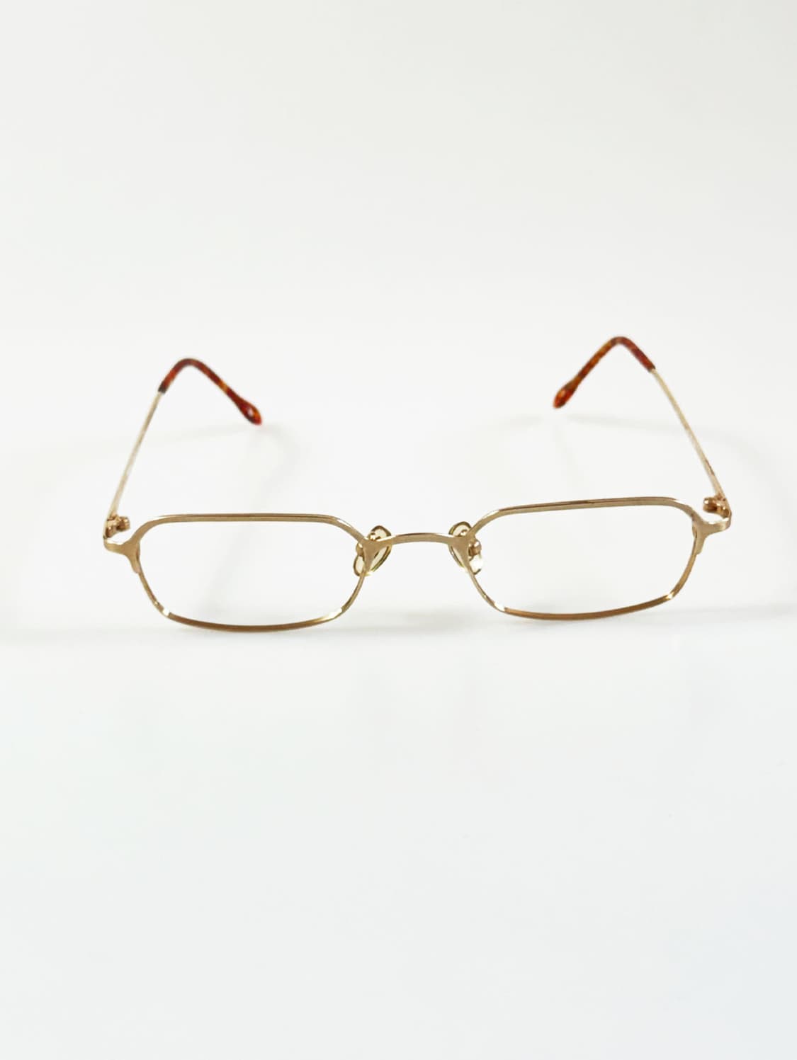 90s MBOZEN 골드 슬림 스퀘어 빈티지 안경 상품이미지1