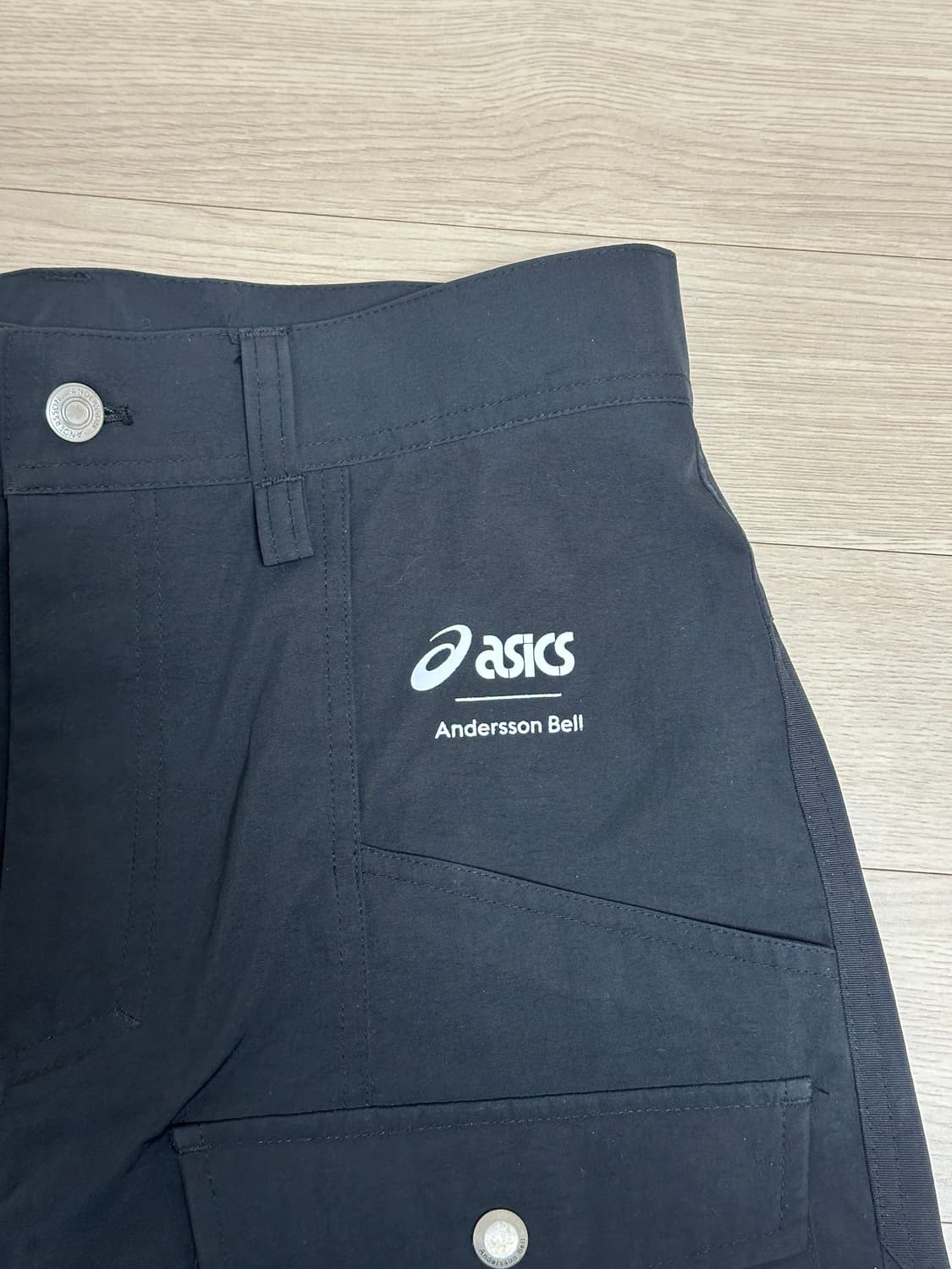 (S) 앤더슨벨 아식스 카고 팬츠 블랙 상품이미지5