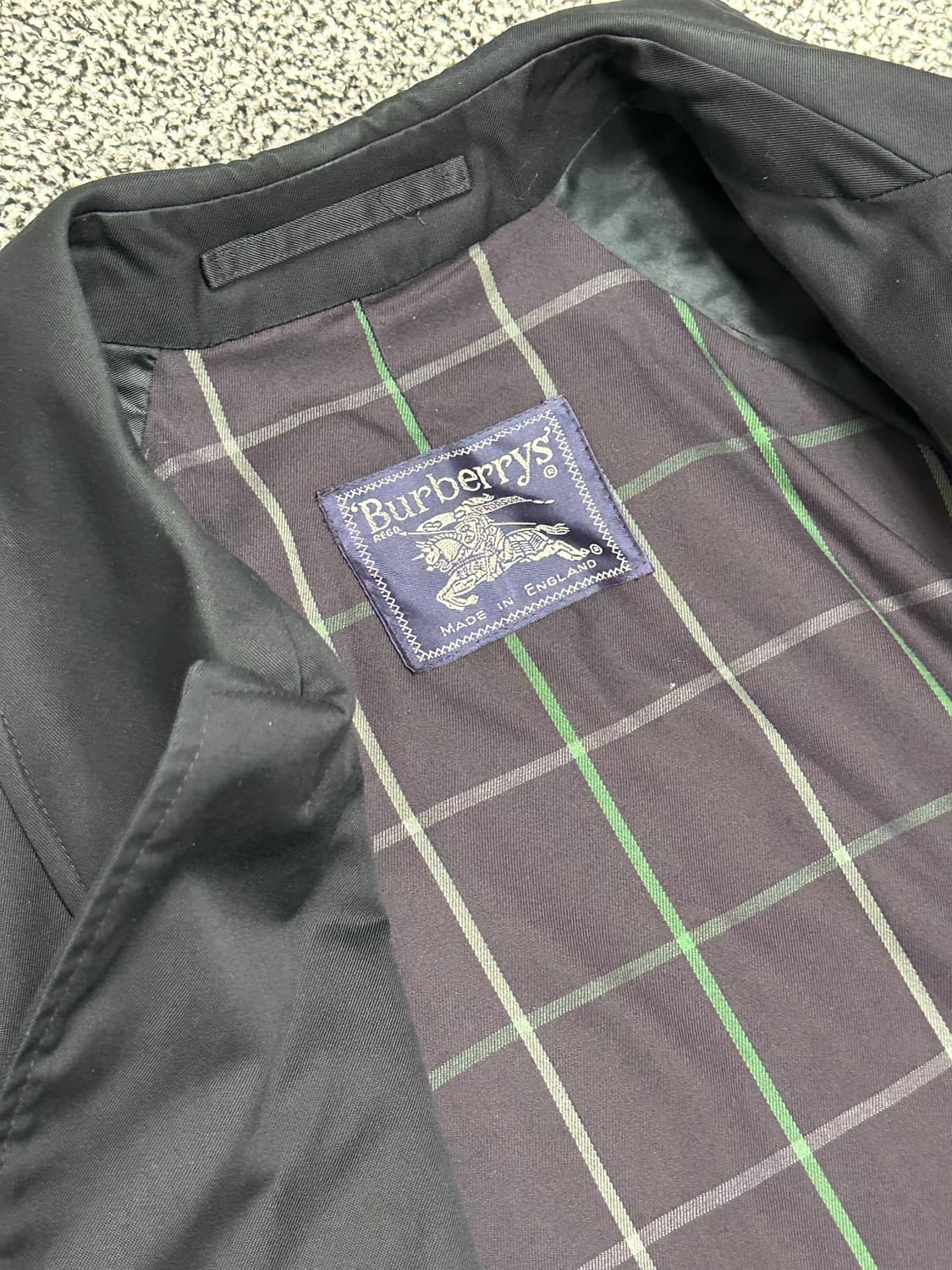 [ 버버리 ] 정품 / 남성95 / 네이비 트렌치 코트 상품이미지4