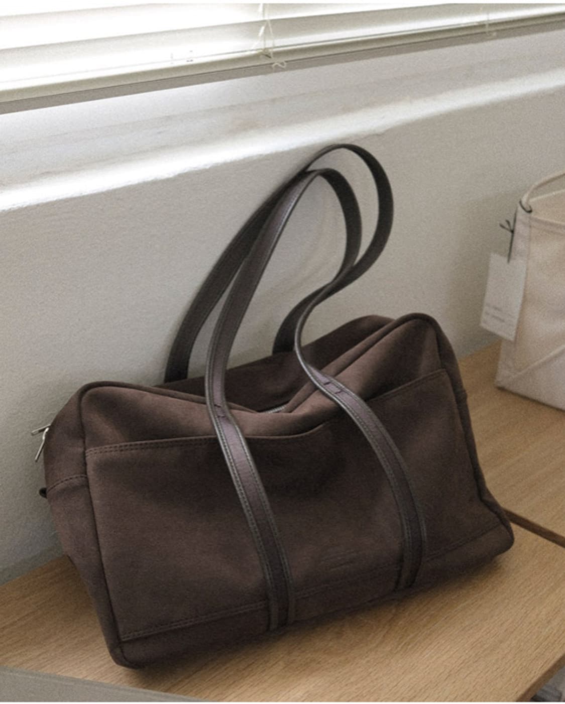 노이에 보스턴백_m 다크브라운 상품이미지1