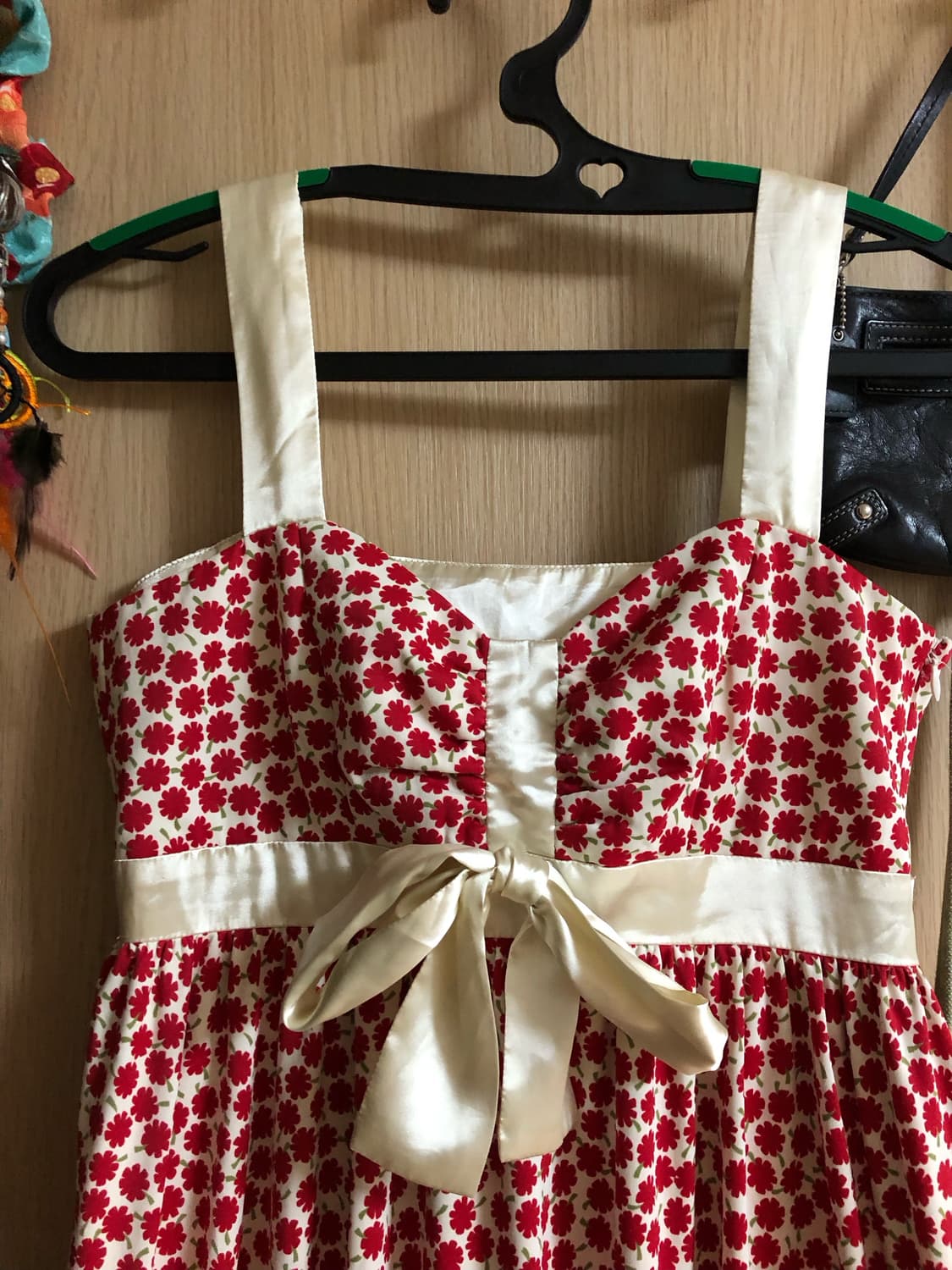 레드 슬리브리스 펌킨 미니 원피스 상품이미지3