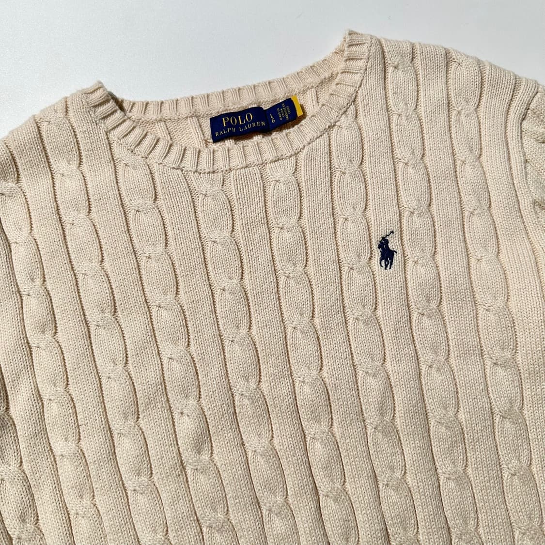 폴로 랄프로렌 케이블 라운드 니트 (신형QR) 상품이미지3