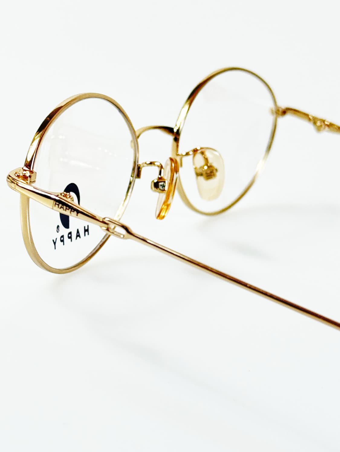 90s HAPPY 골드 메탈 슬림 라운드 빈티지 안경 상품이미지4
