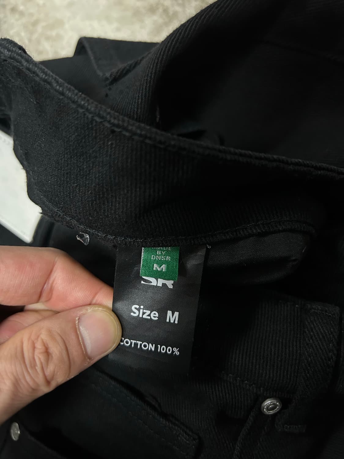 [M]DNSR 와이드 데님팬츠/블랙 상품이미지5