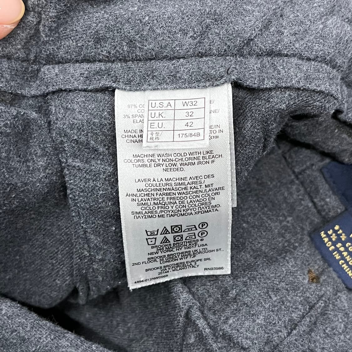 [정품/32] 브룩스 브라더스 올리브색 면바지 b15 상품이미지5