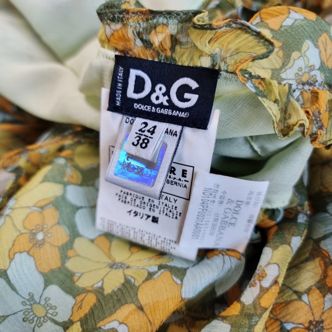 돌체앤가바나 D&G 스트링 쉬폰 원피스 (55) 상태최상 상품이미지10