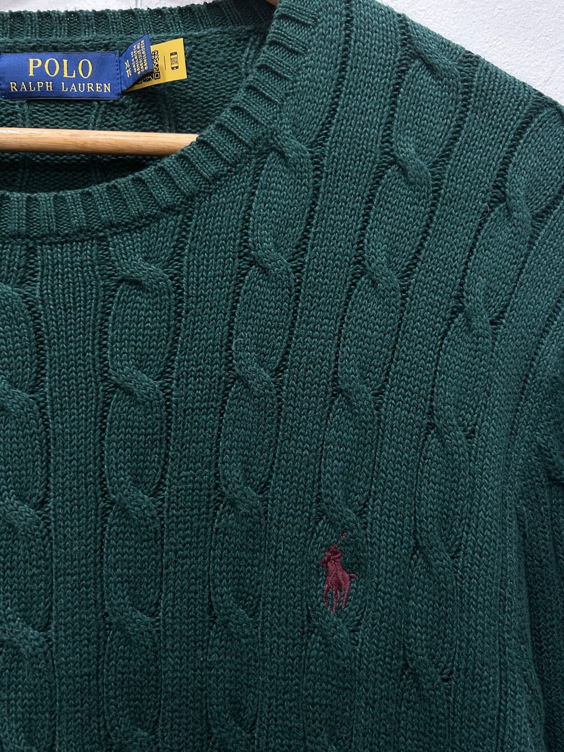 폴로 랄프로렌 케이블 니트 그린 남성 XL 105 상품이미지5