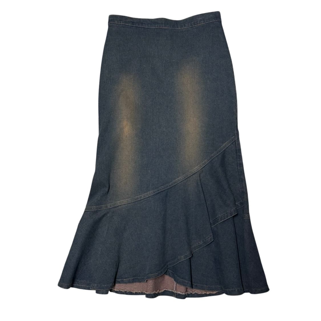 스톤워싱 데님 롱스커트 상품이미지2