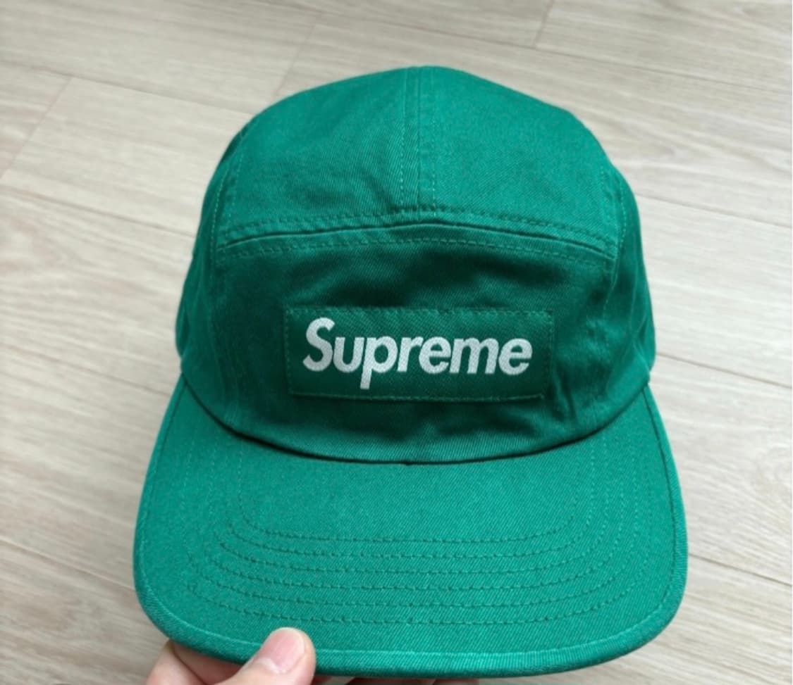 슈프림 캠프캡 박스로고 그린 상품이미지1