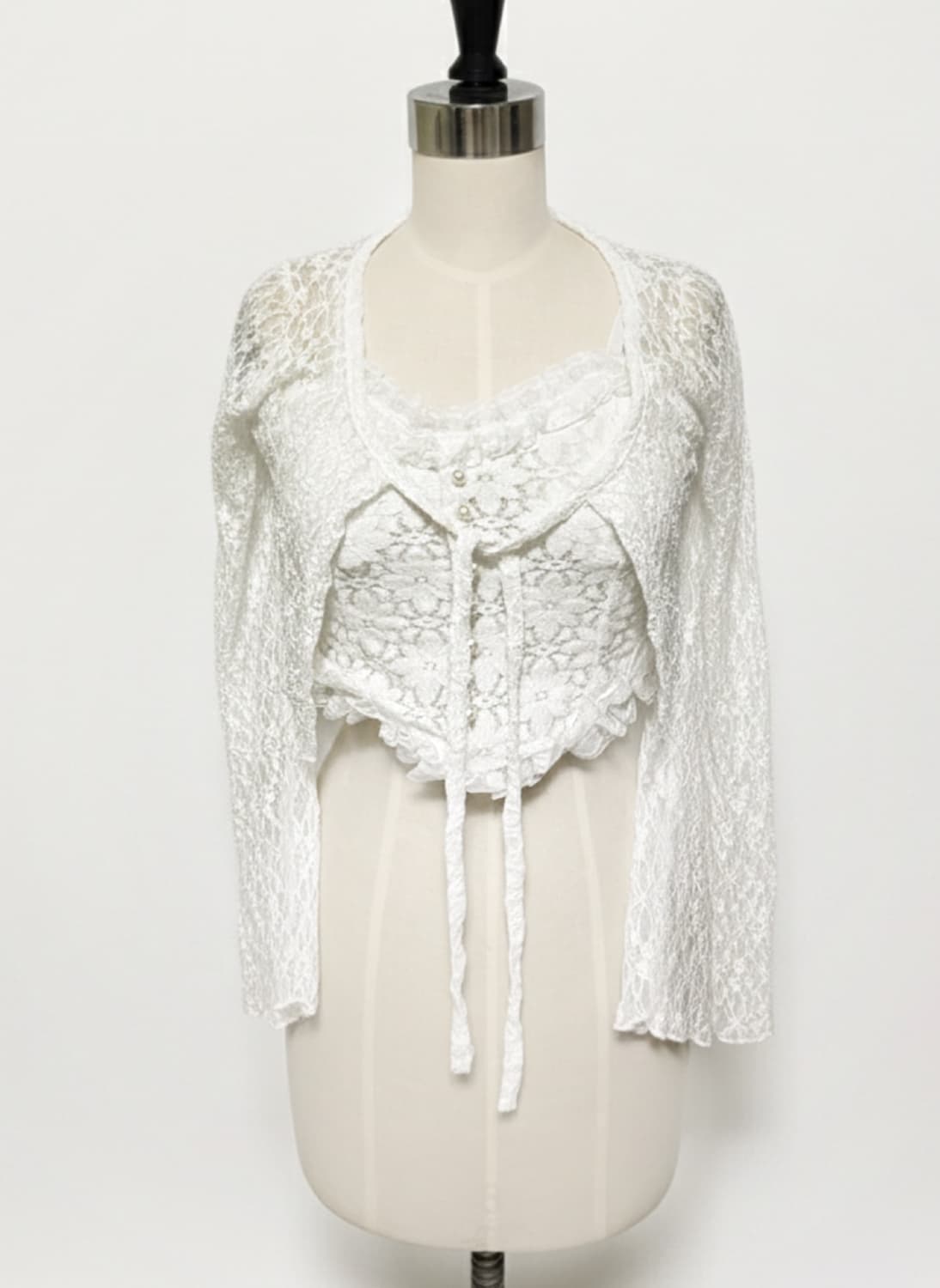 에겐녀st 핀터깔 러블리 나시 가디건 셋업 상품이미지1