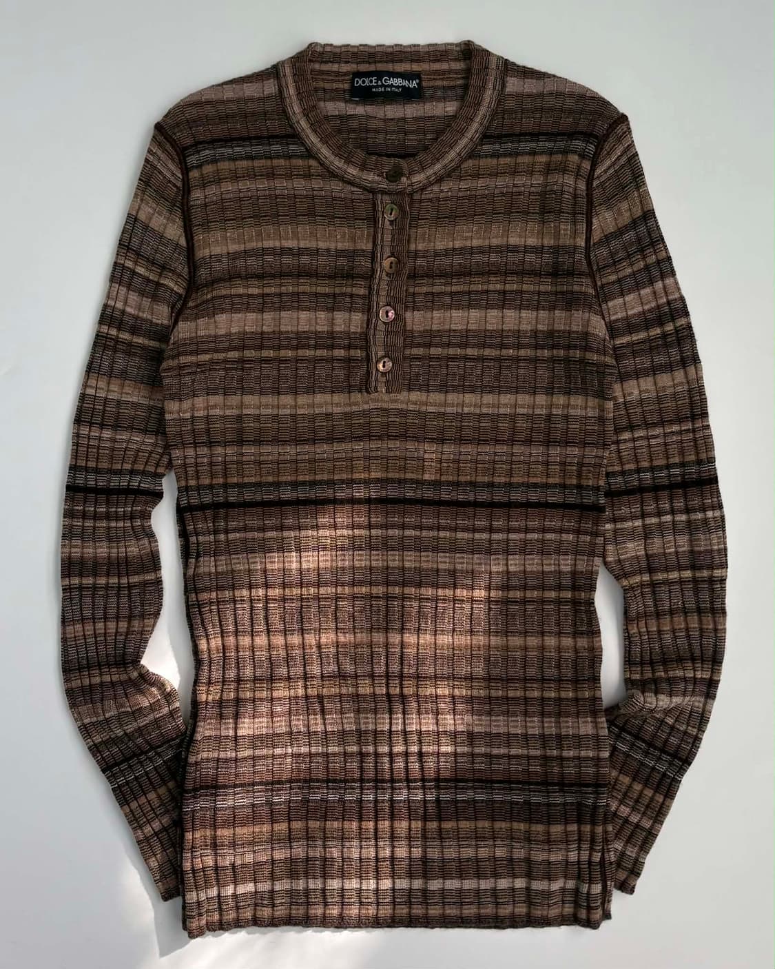 돌체앤가바나 00s 스트라이프 헨리넥 니트 드레스 상품이미지1