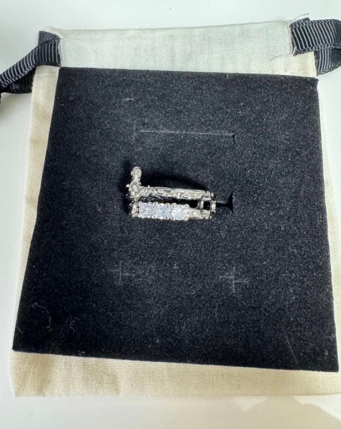 비비안웨스트우드 아카이브 크리스탈 실버 orb링 반지 상품이미지2