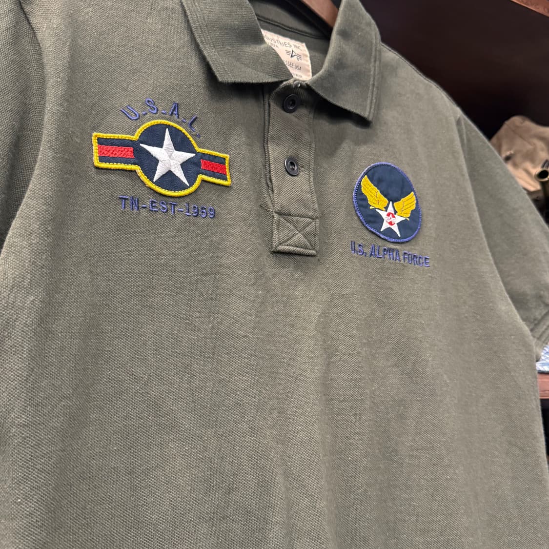 알파 인터스트리 밀리터리 패치와펜 PK 카라티 반팔 N850   상품이미지3