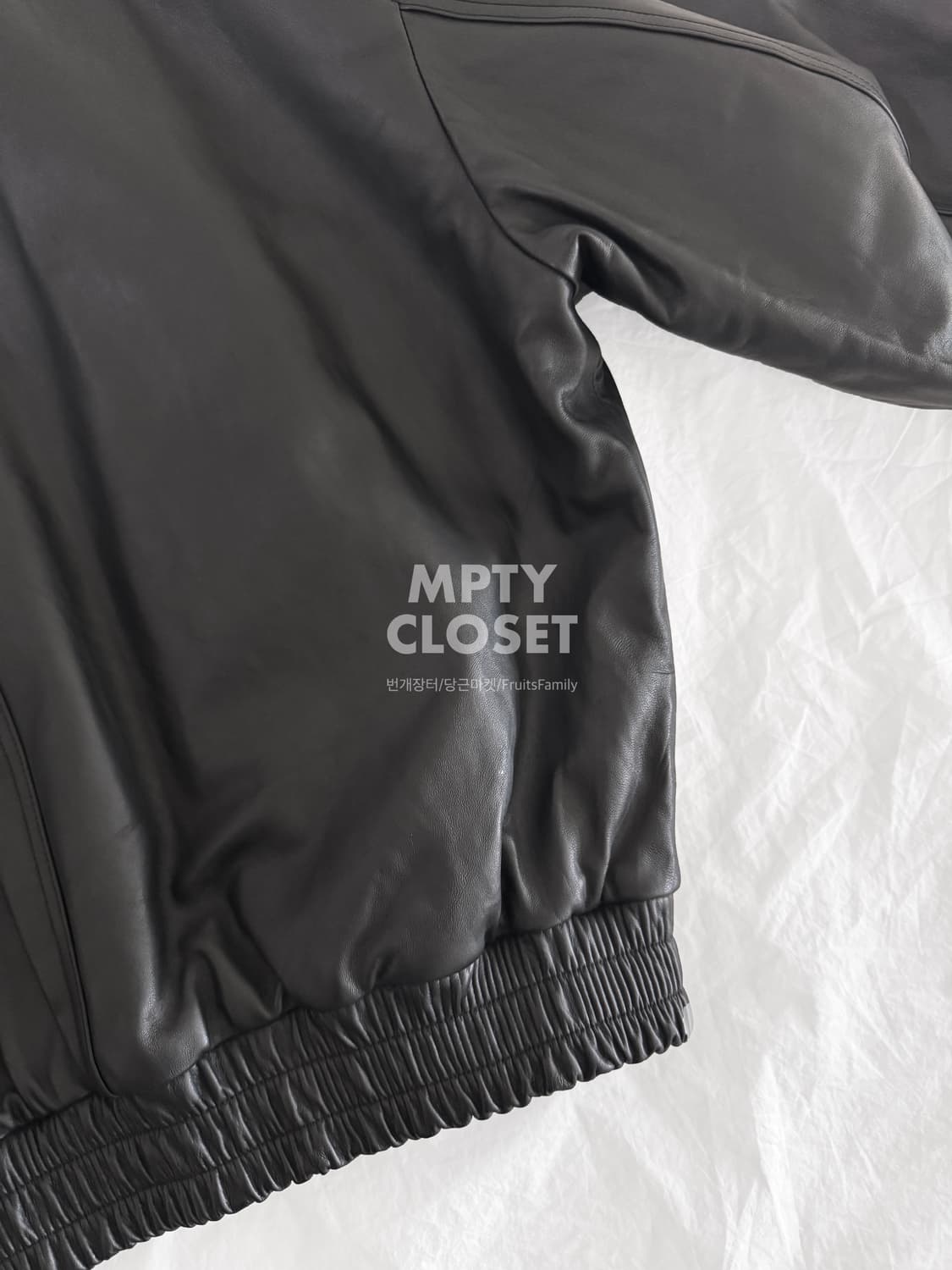 [100] IRO MEN 이로맨 패디드 램스킨 레더 블루종 자켓 점퍼 상품이미지9