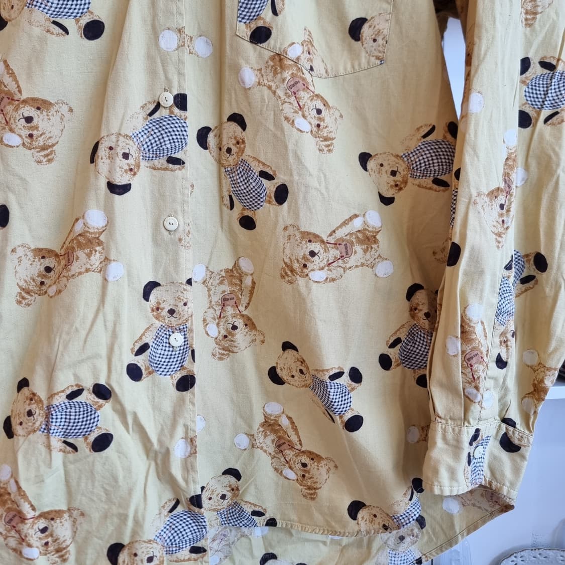 (PINK HOUSE, 핑크하우스) 테디베어 올오버 후드 셔츠 상품이미지3