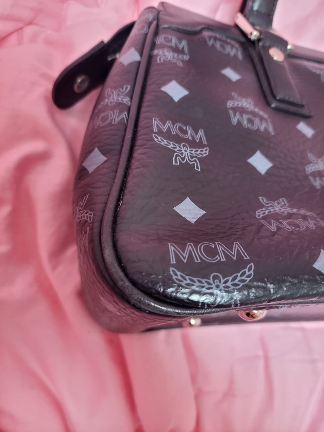 급처상태좋음!MCM엠씨엠 개런티카드내부택O 비세토스 토트백숄더핸드백가방 상품이미지10