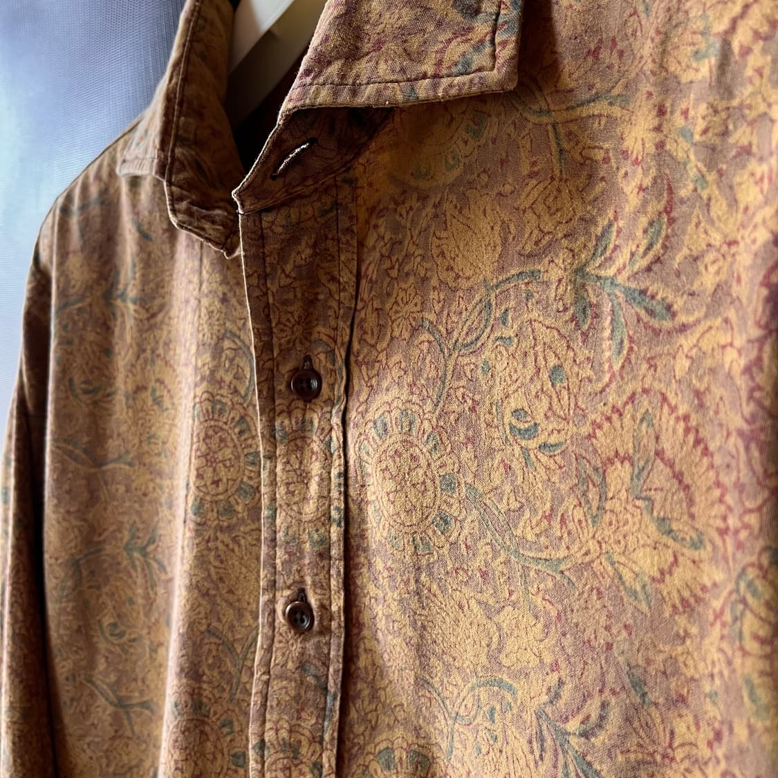 90s 폴로 랄프로렌 플로럴 메달리온 패턴 셔츠 상품이미지4