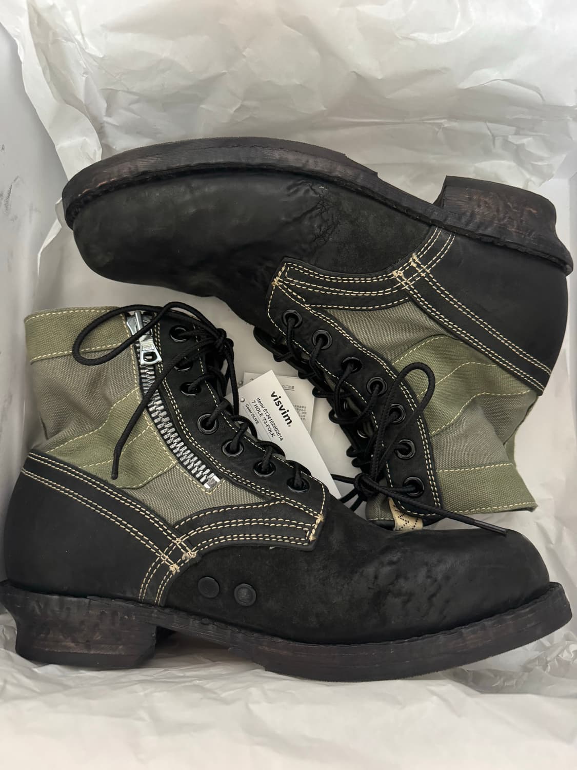 [9.5] visvim 7hole 73 folk olive 상품이미지1