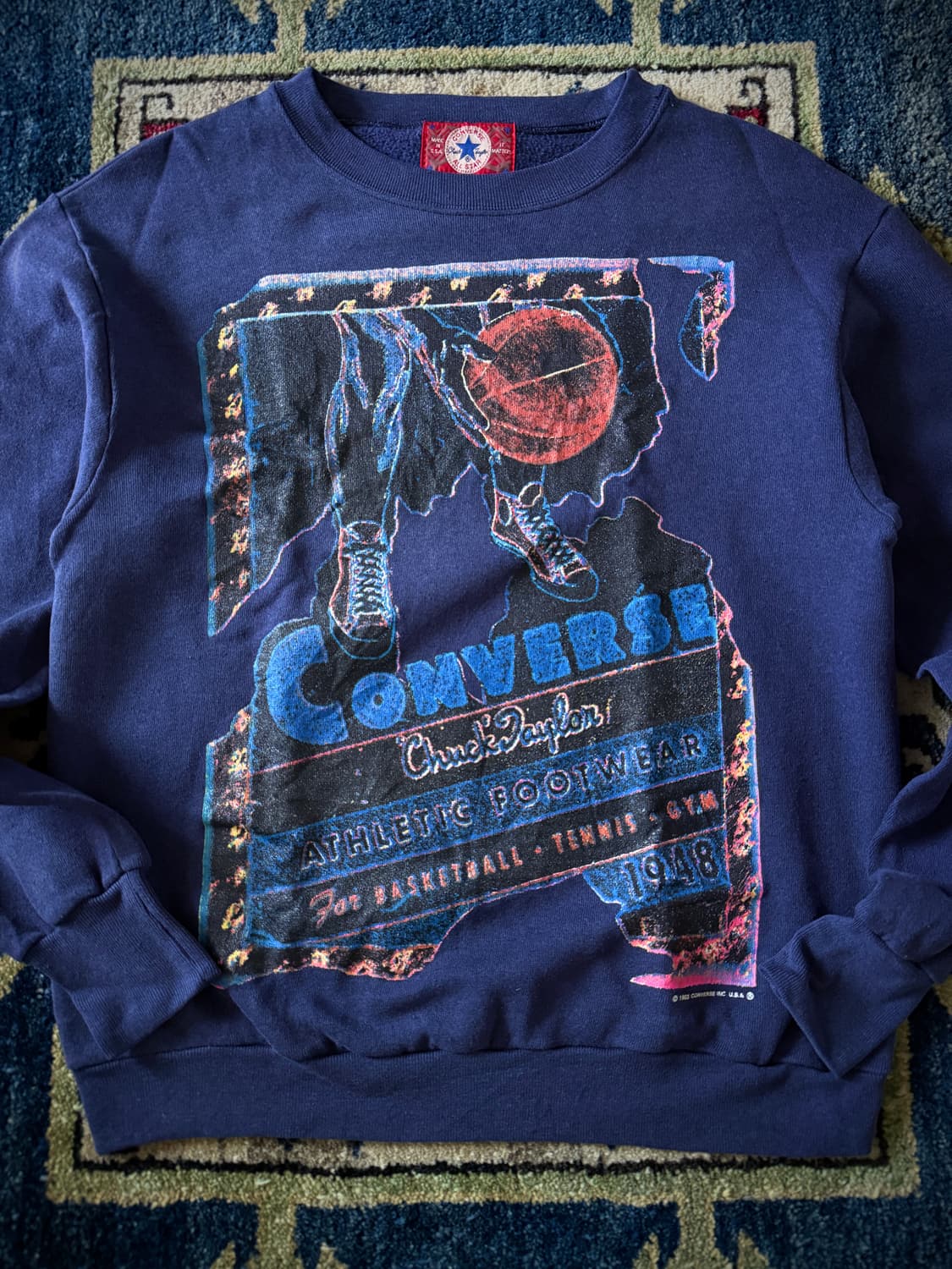 90s USA converse basketball man 스웻셔츠 상품이미지3