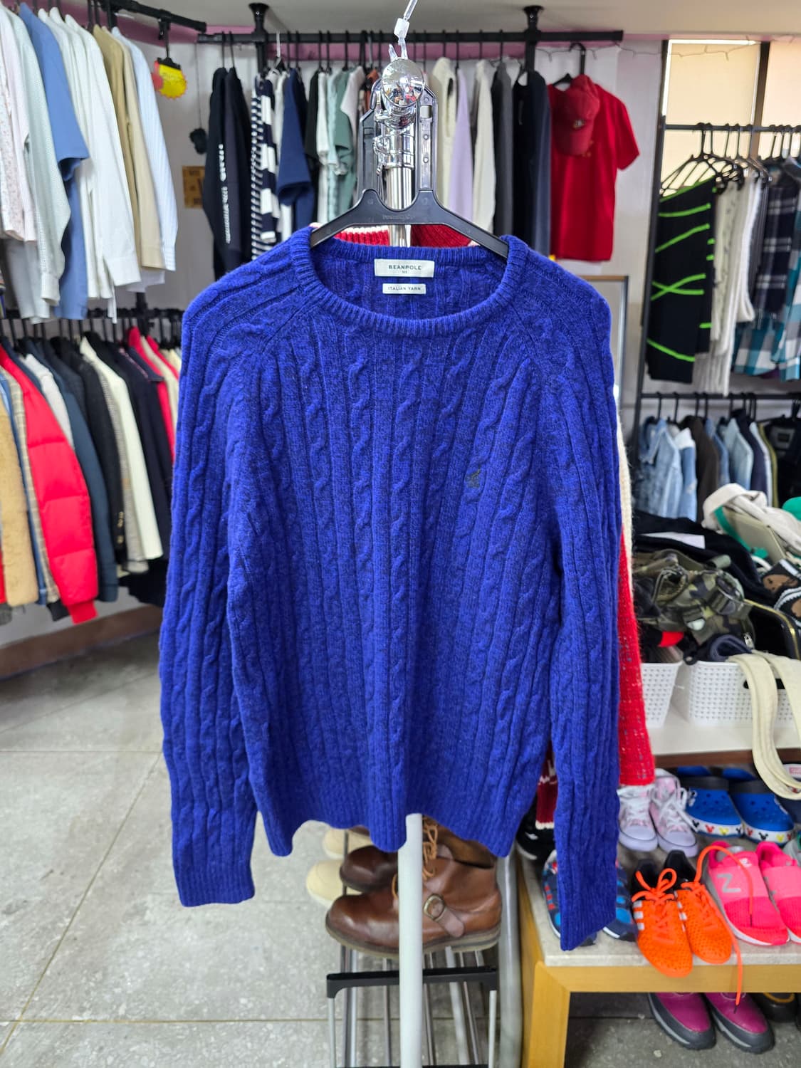 빈폴 꽈배기 니트 블루 (1290) 상품이미지1