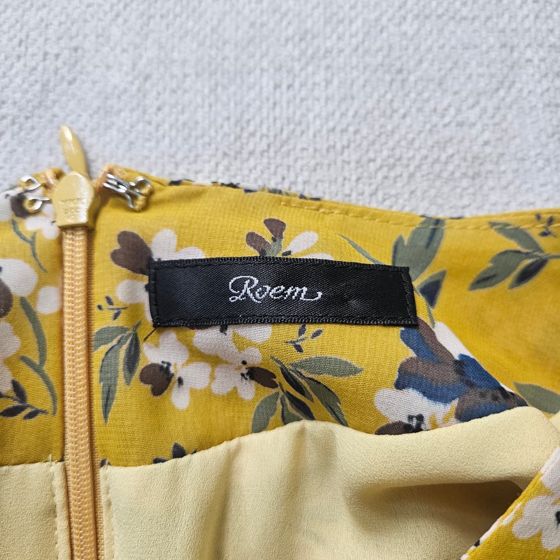 85-95 로엠 옐로우 플라워 원피스 0403Y 상품이미지3