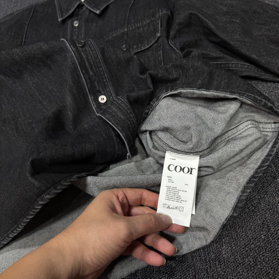 Coor 쿠어 25ss 워시드 데님 포켓 셔츠 상품이미지10
