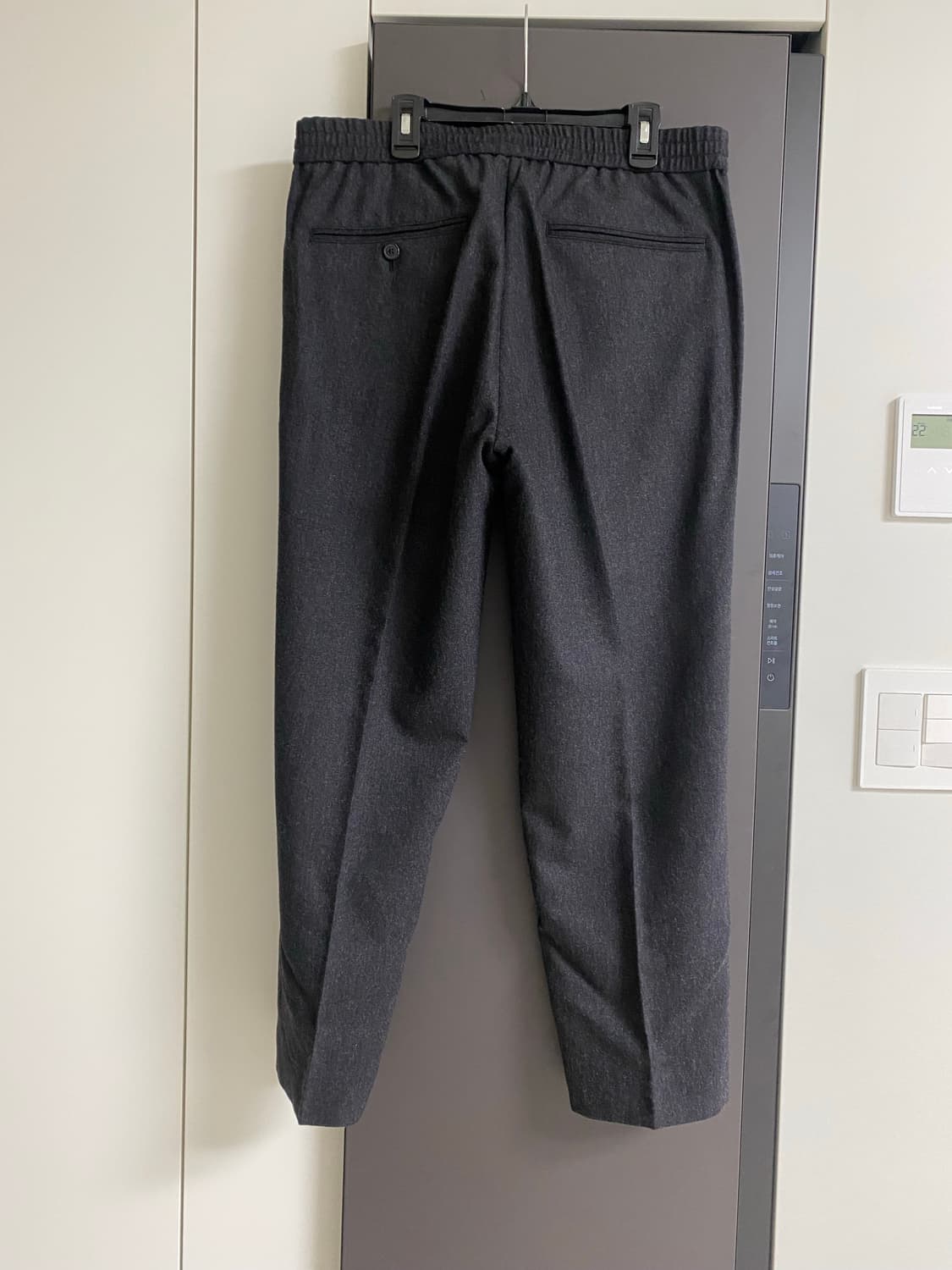 Theory 챠콜 남성 플란넬 울 캐시미어 바지 31 상품이미지2