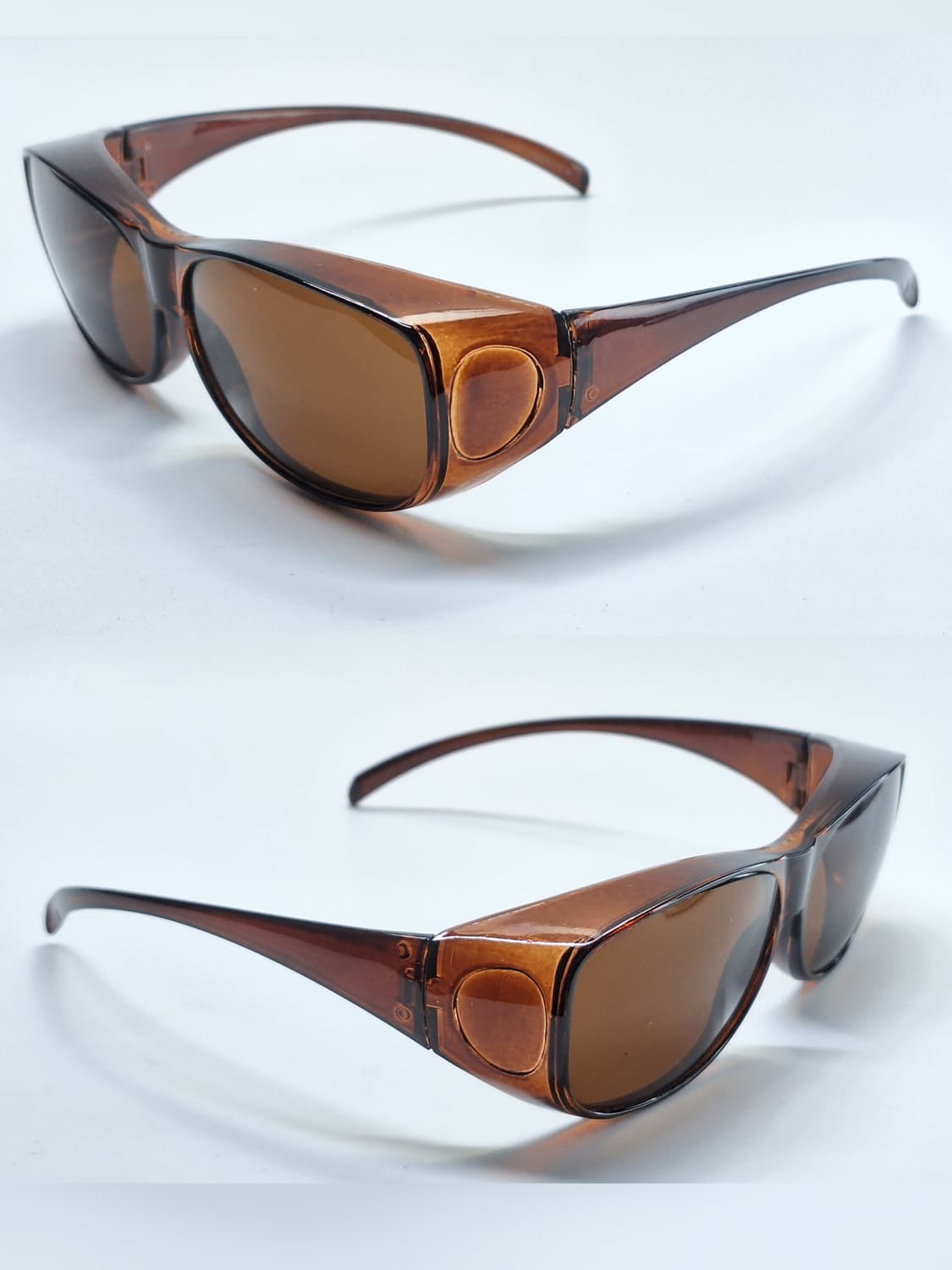 00s 일본 빈티지/브라운 고글형 선글라스 DGS-73K 스포티룩 레트로 상품이미지4