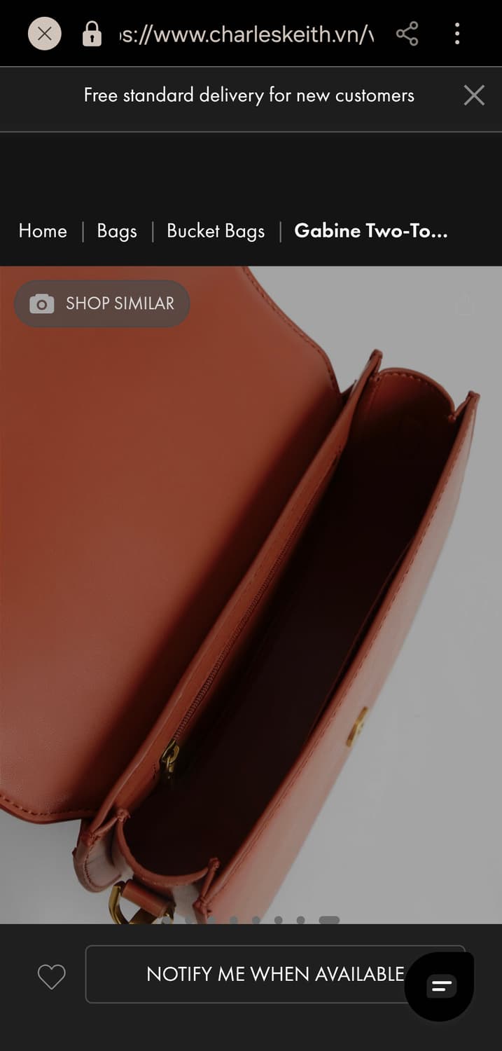 새상품 CharlesAndKeith찰스앤키스 개빈 퀼티드 새들백 상품이미지6