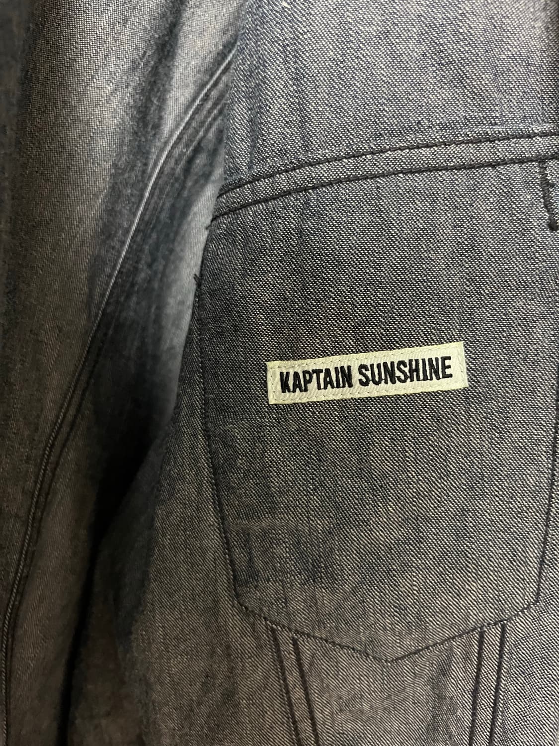 캡틴선샤인 3rd 데님자켓 다크인디고 원워시 42사이즈 상품이미지3