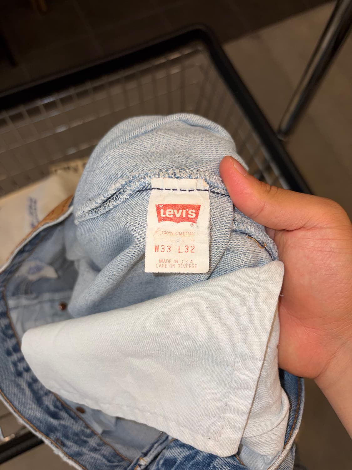90’s Levi’s 501 USA denim destroyed 상품이미지10