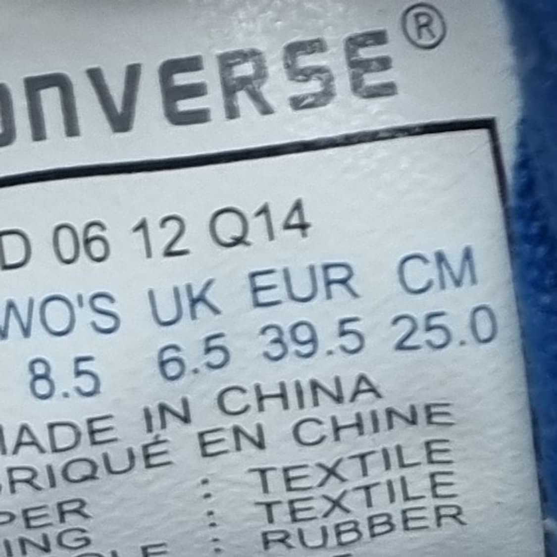 컨버스 블루 스트라이프 하이탑 스니커즈250 상품이미지6