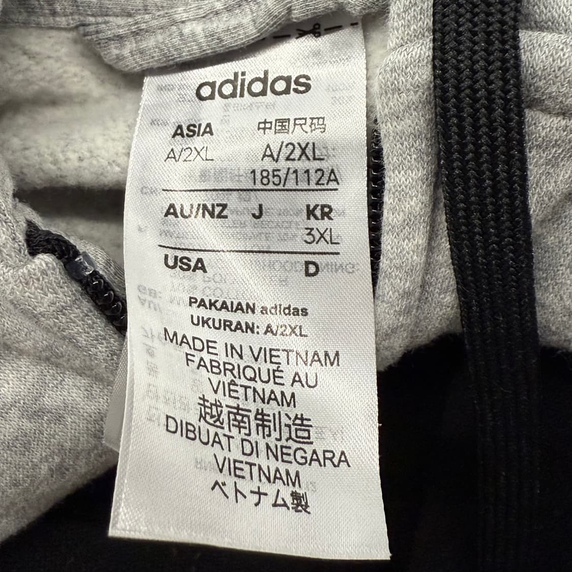 아디다스 회검 그레이 블랙 트랙탑 후드집업 상품이미지6