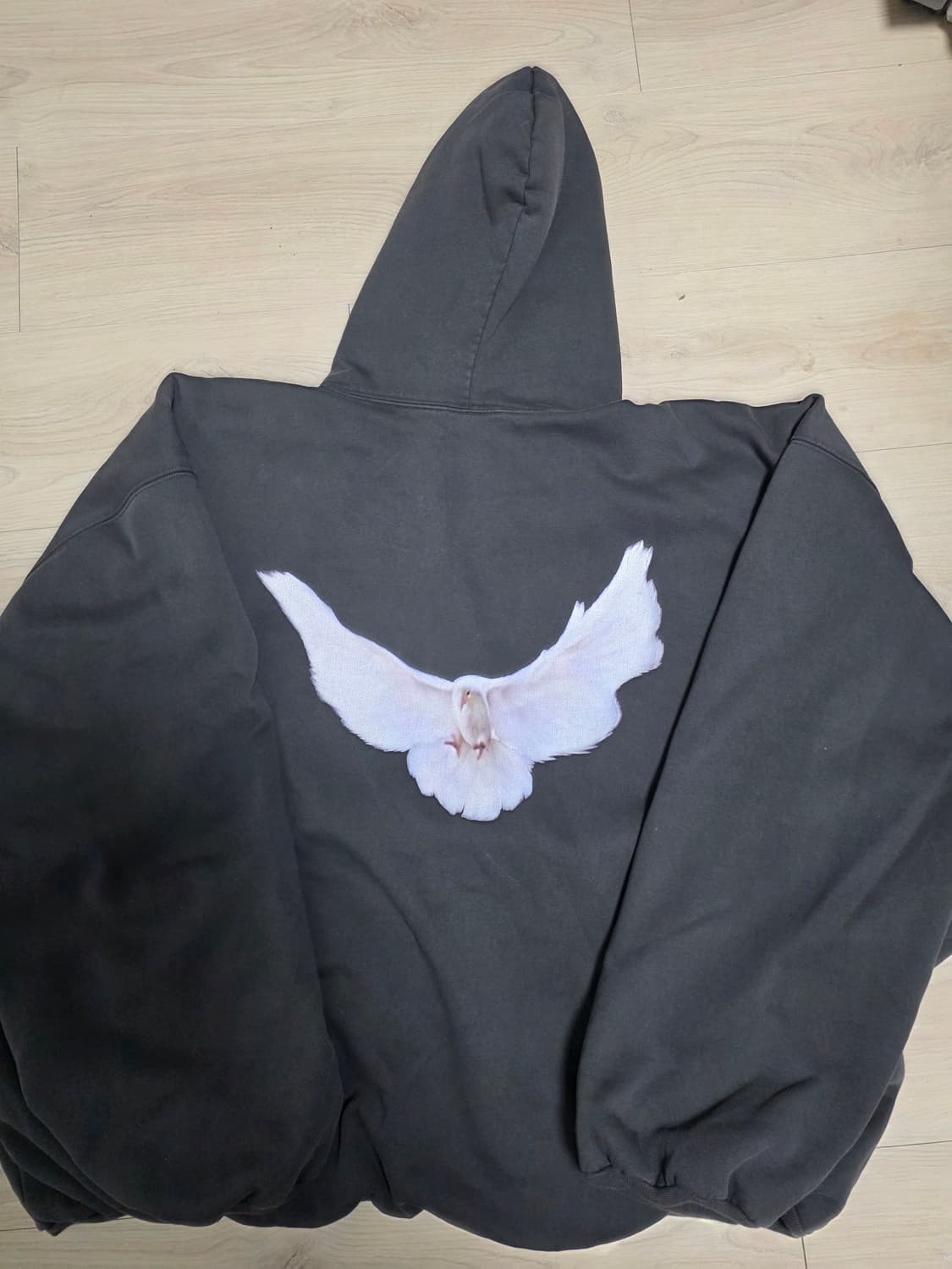 이지갭 발렌시아가 도브 후드 블랙 L 베트남산 yeezy gap 상품이미지1