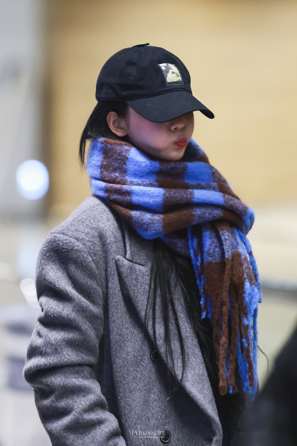 카리나 착용 새상품 아코스튜디오스페이스 아코 볼드 체크 머플러 목도리 상품이미지1