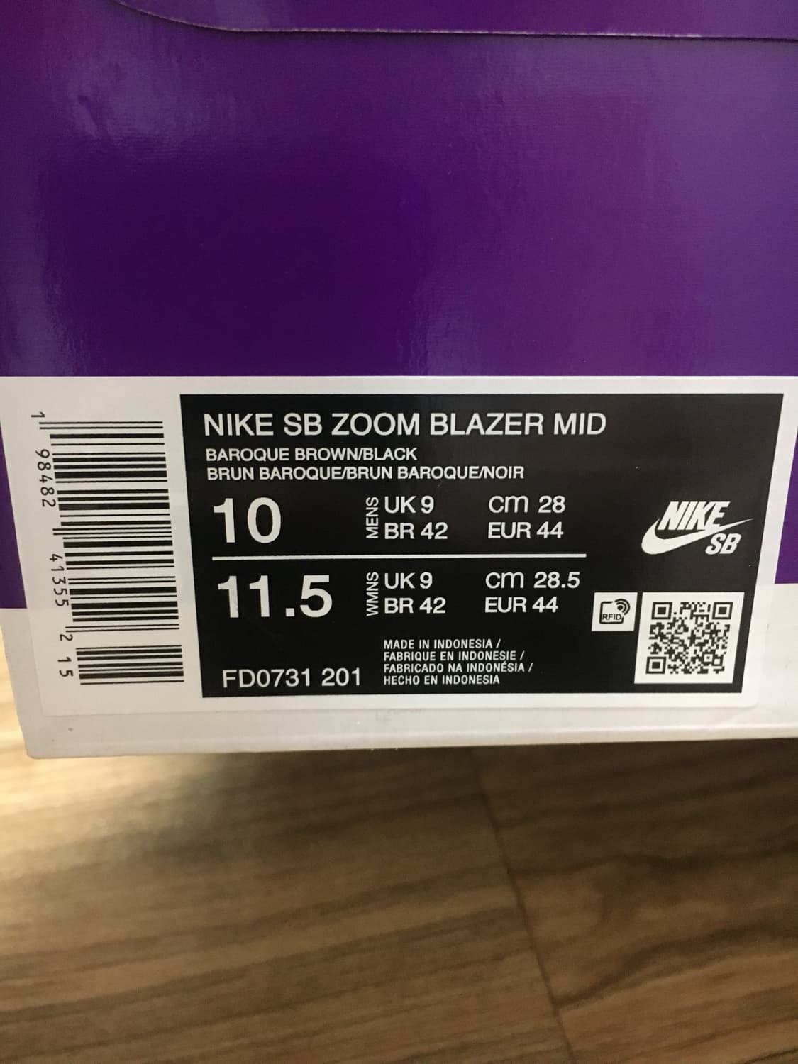 나이키 sb 블레이저 미드 280 브라운 상품이미지4
