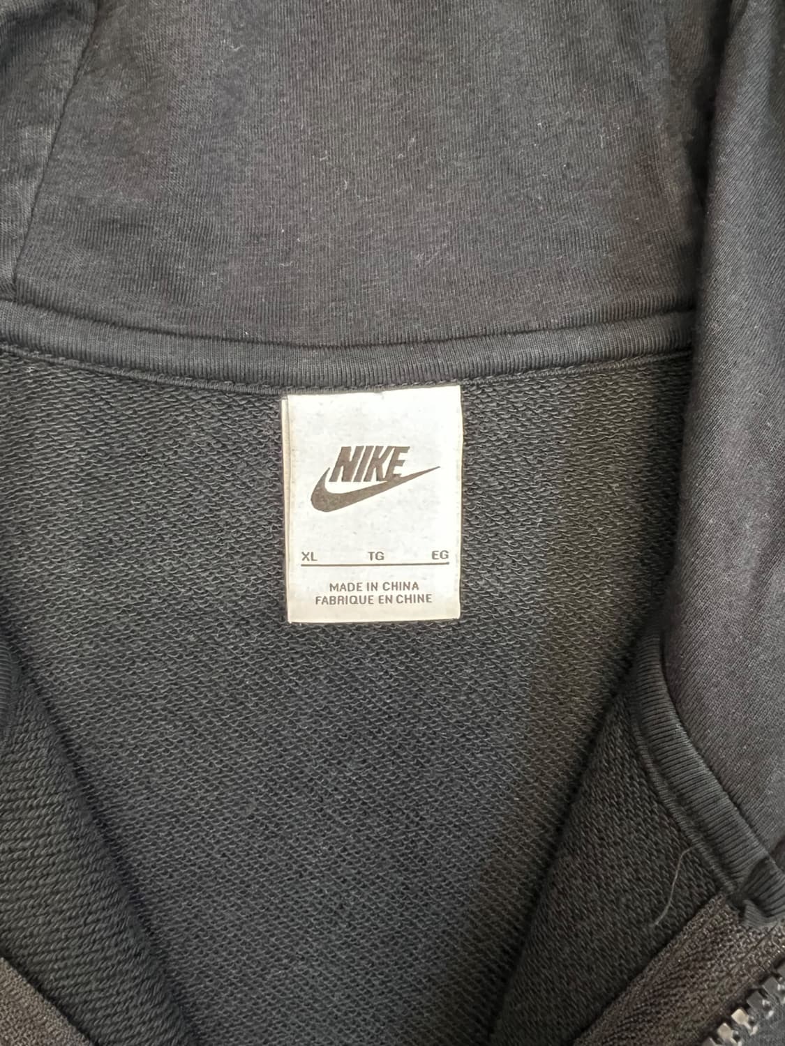 나이키 후드 집업 블랙 XL 상품이미지3