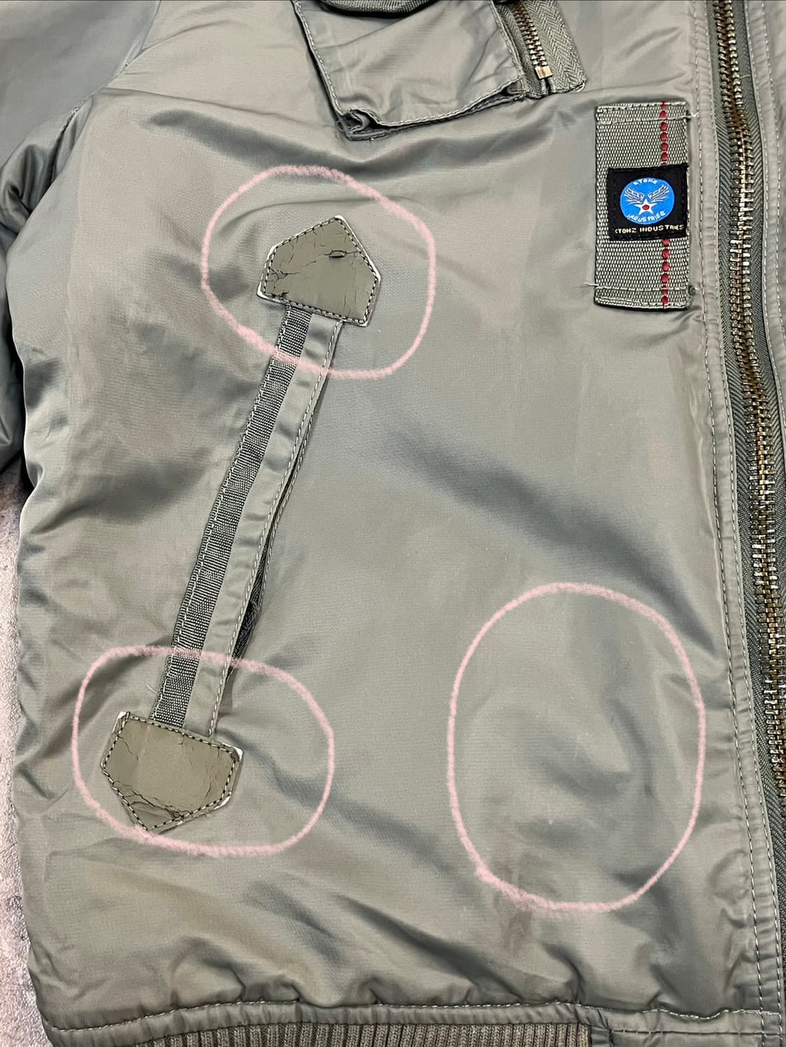 엑스톤즈 항공 점퍼 카키 XL #csz3822 상품이미지5