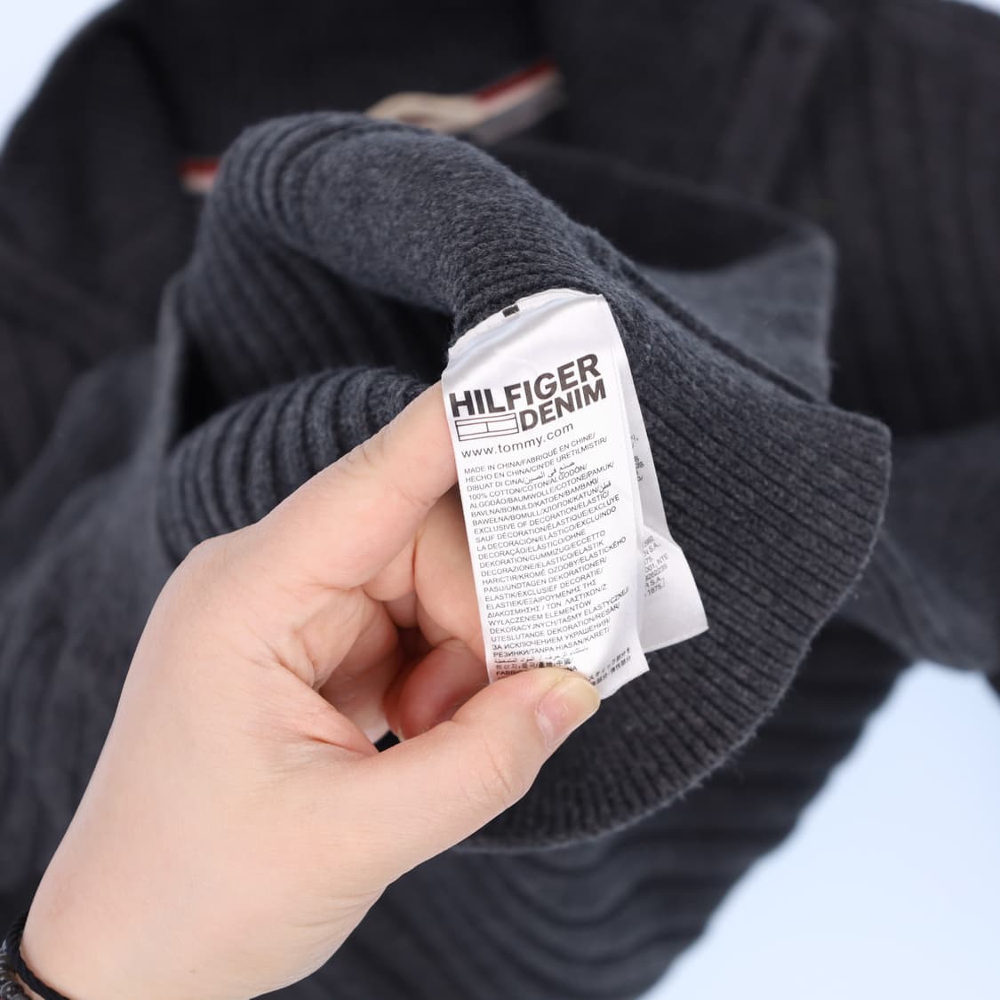 L 타미힐피거 니트 집업 0413M 상품이미지3